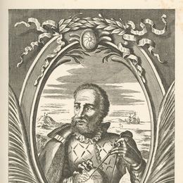 1. Hernando de Magallanes según el grabado en cobre de una obra de Arnoldus Montanus, 1671.