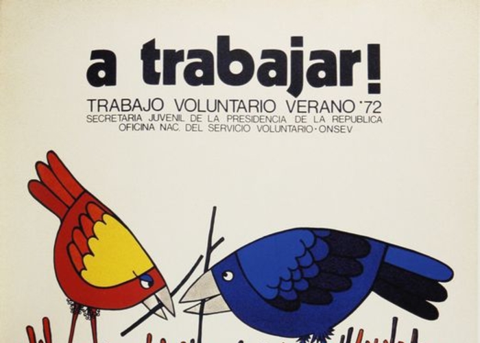 1. ¡A trabajar! Trabajo voluntario verano, 1972. Autores: Antonio y Vicente Larrea.